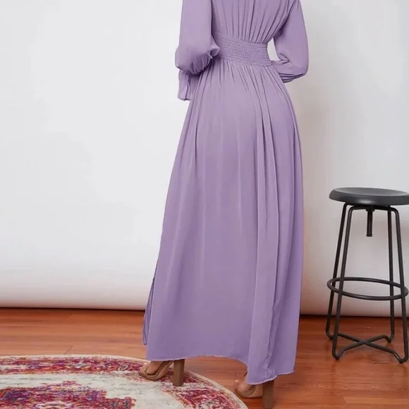 Flounce sleeve shirred waist wrap - Picture 3 of 4